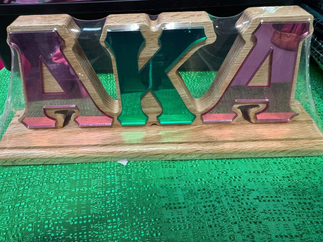 Alpha Kappa Alpha AKA Decorative Wooden Letters for Desk
