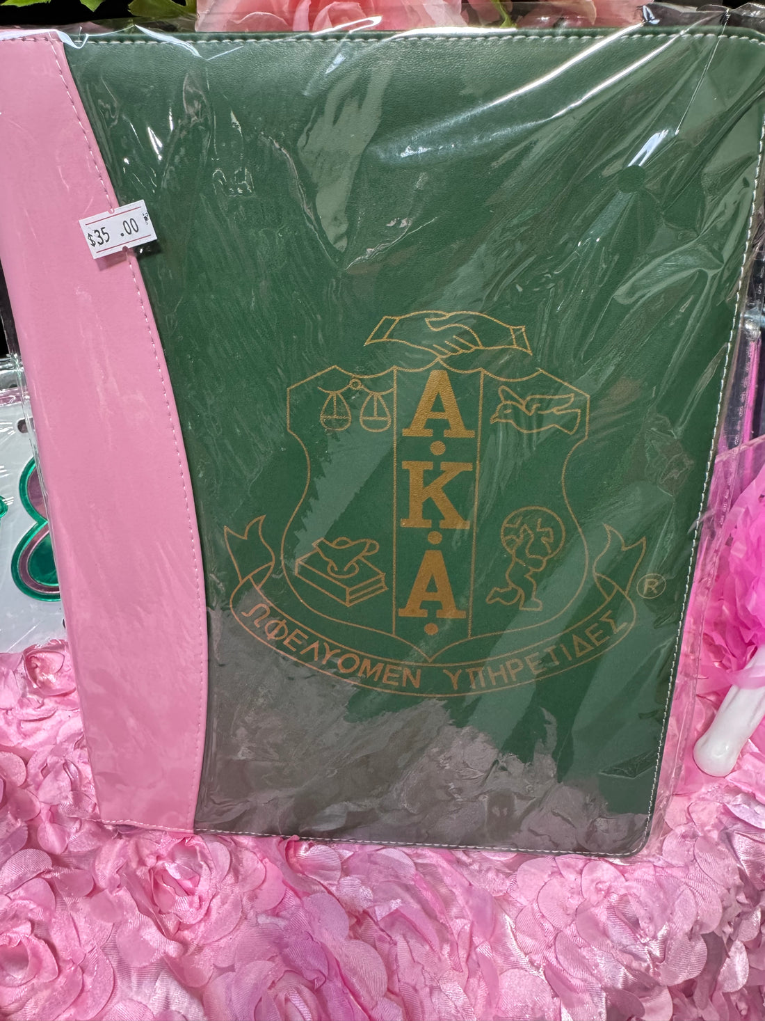 Alpha Kappa Alpha Shield Business Portfolio with Legal Pad