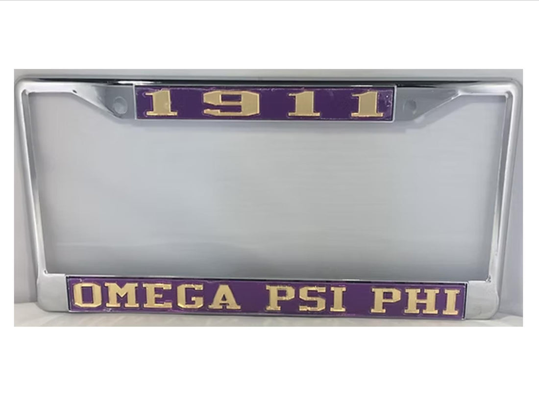 Omega Psi Phi 1911 License Plate