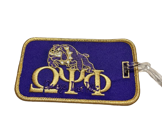 Omega Psi Phi Luggage Tag