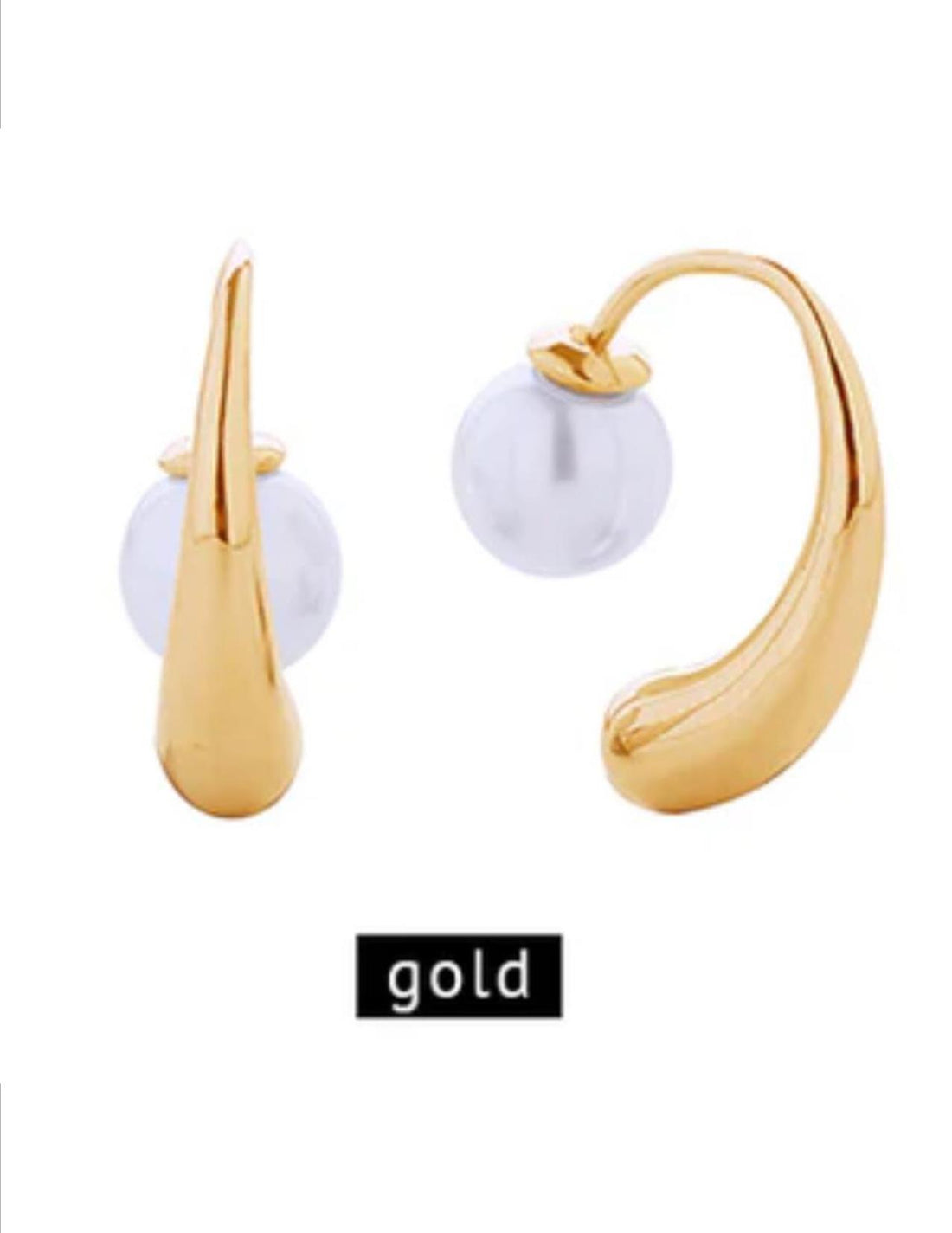 AKA 14k Gold Dipped Prince Rubert Drop Pearl Earring (Gold)