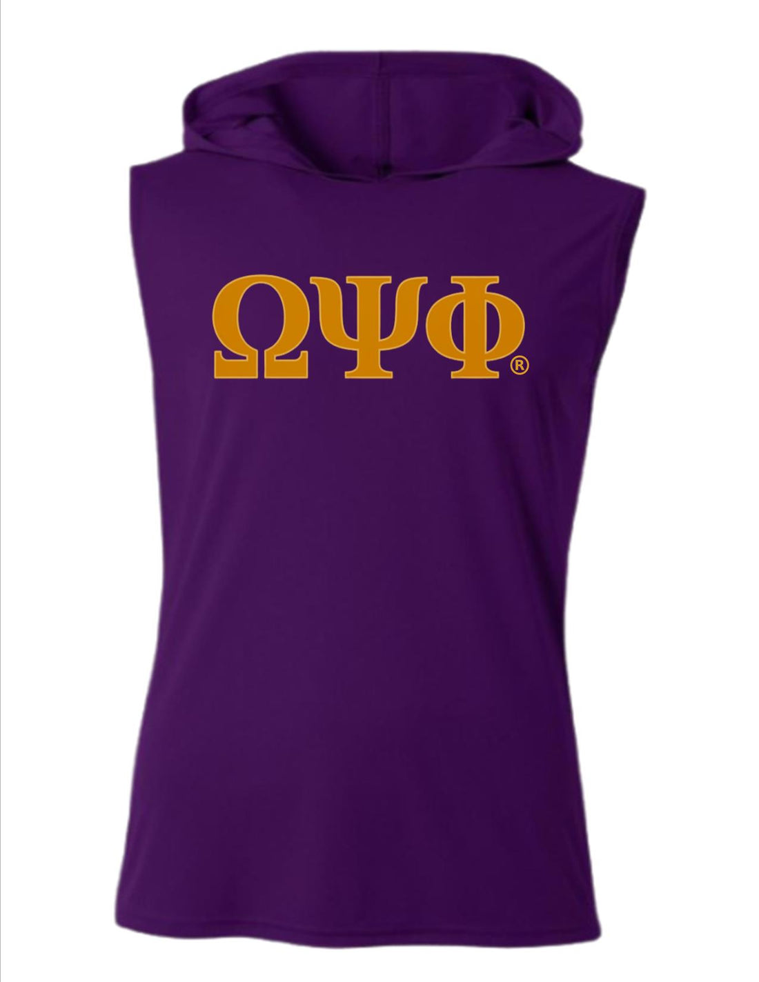 Omega Psi Phi Sleeveless Hooded Tee