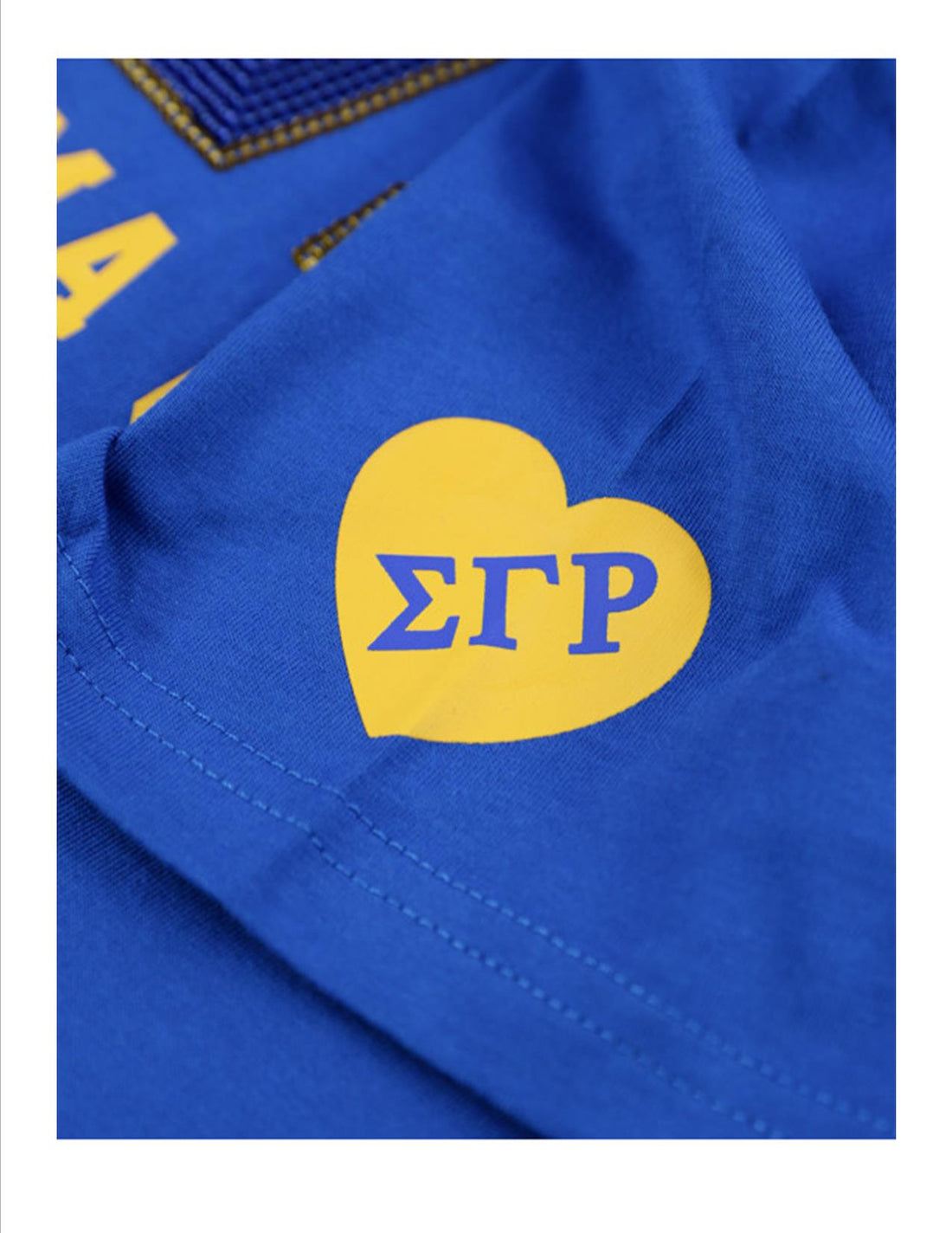 Sigma Gamma Rho Patch Sequin Tee (Blue)