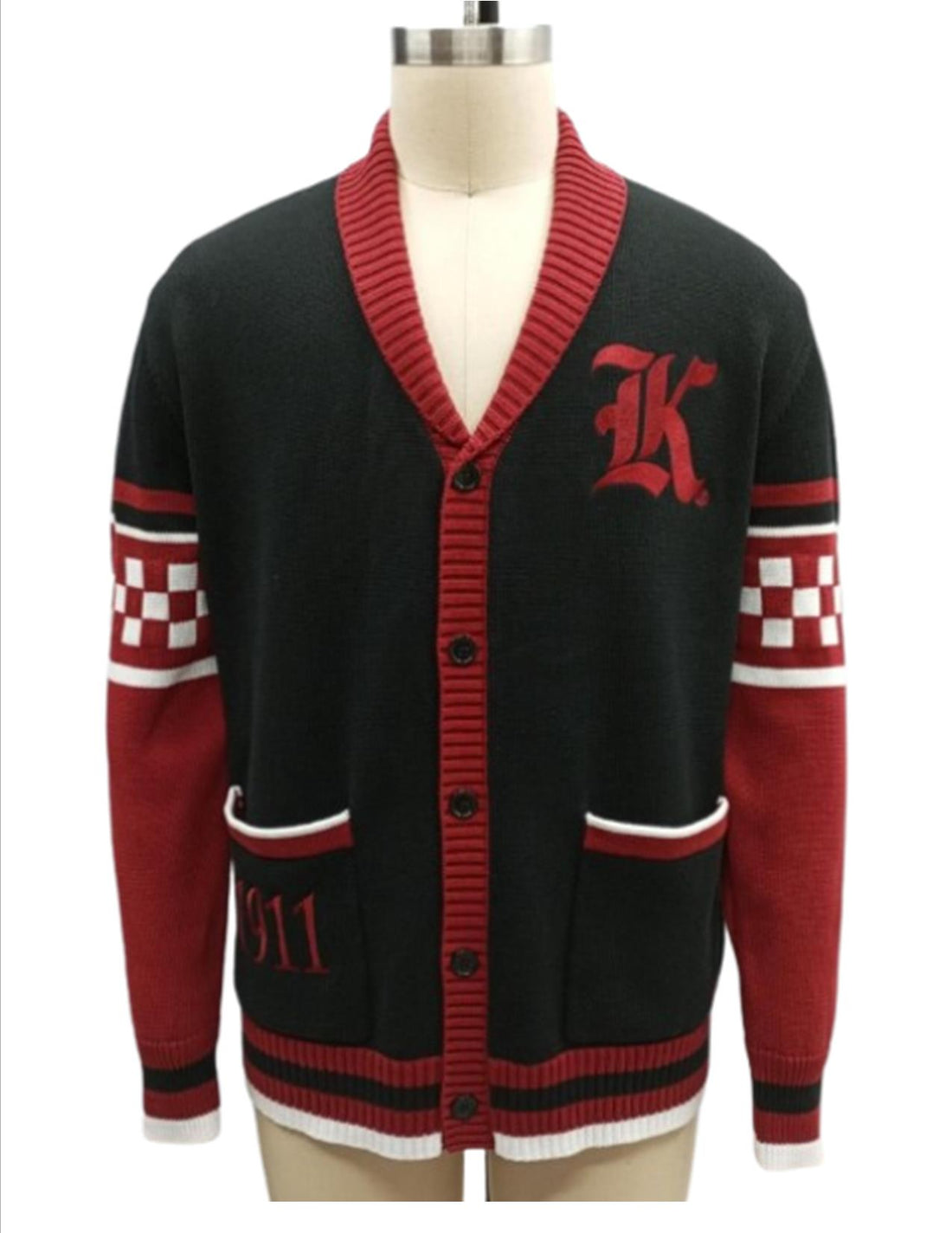 Kappa Ribbed Shawl Collar Cardigan Sweater