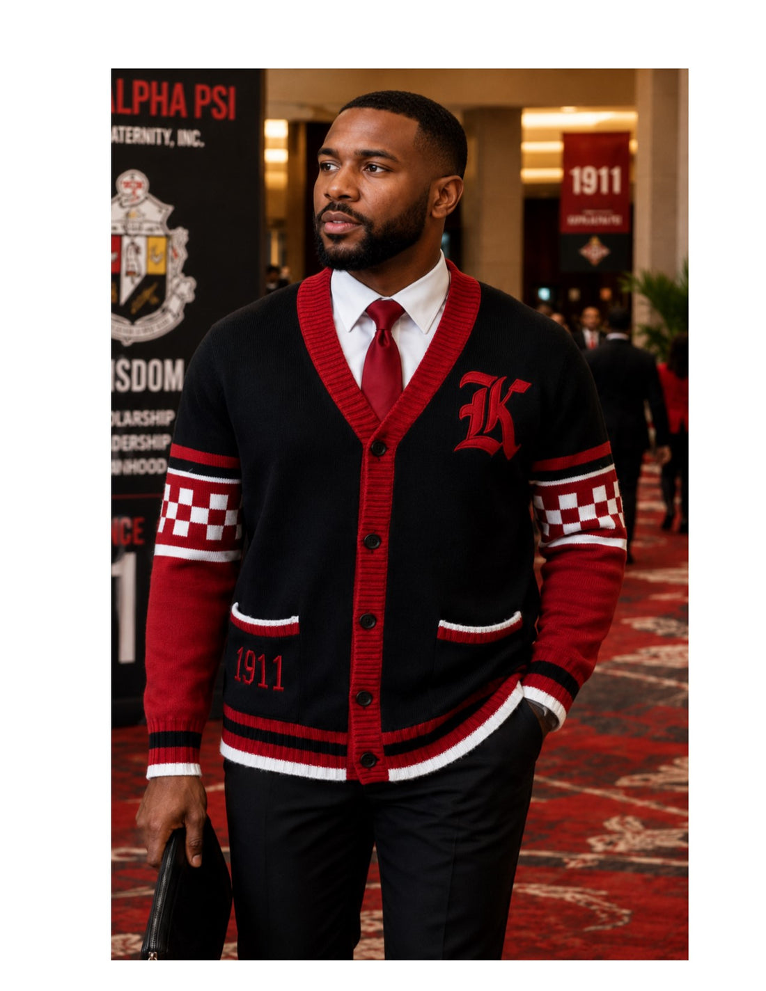 Kappa Ribbed Shawl Collar Cardigan Sweater