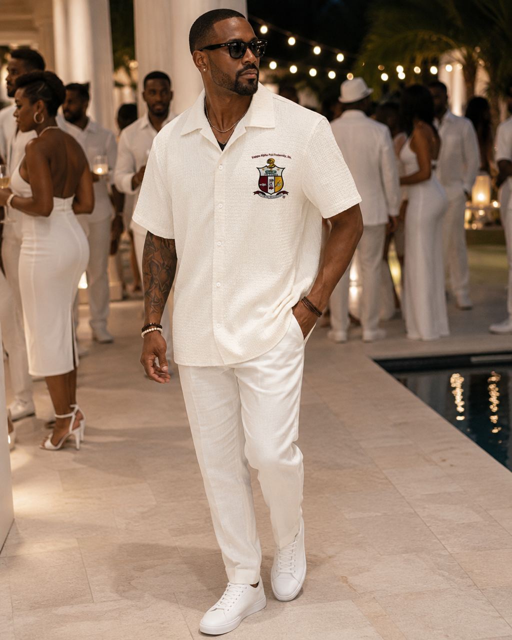 Kappa Loose Fit Soft Button-Up Shirt (Cream)