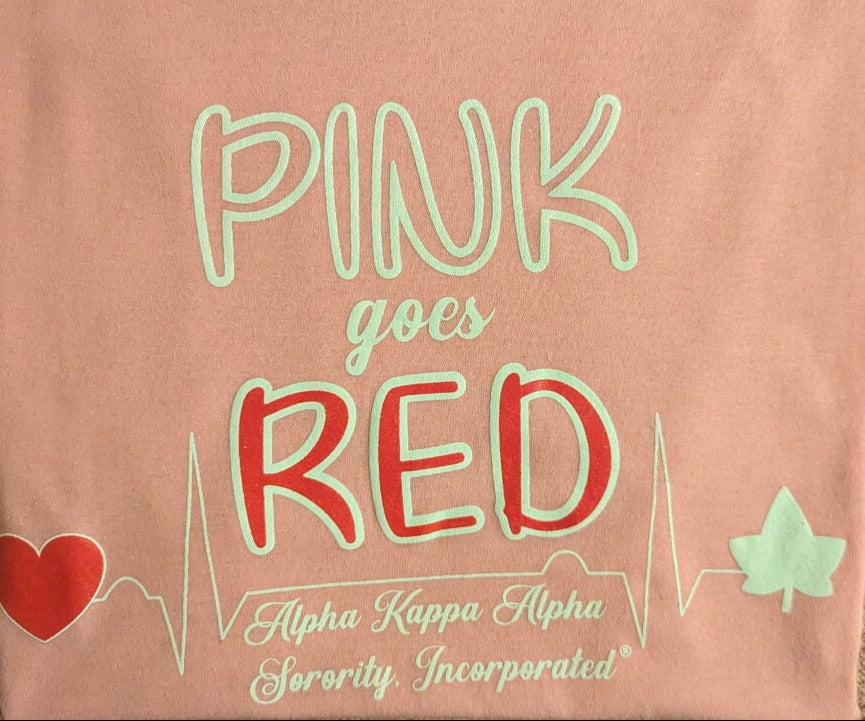 Pink Goes Red Tee Shirt