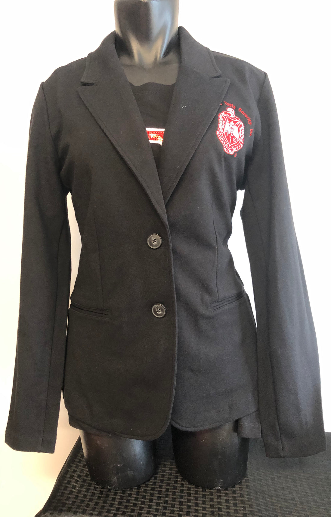 Delta Black Knit Blazer (Shield)