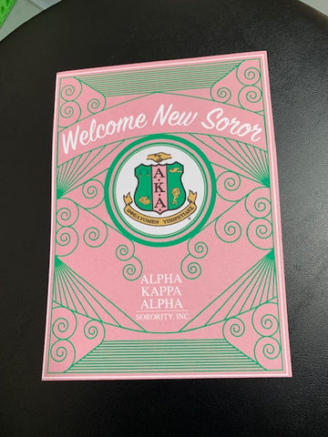 WELCOME NEW SOROR CARDS