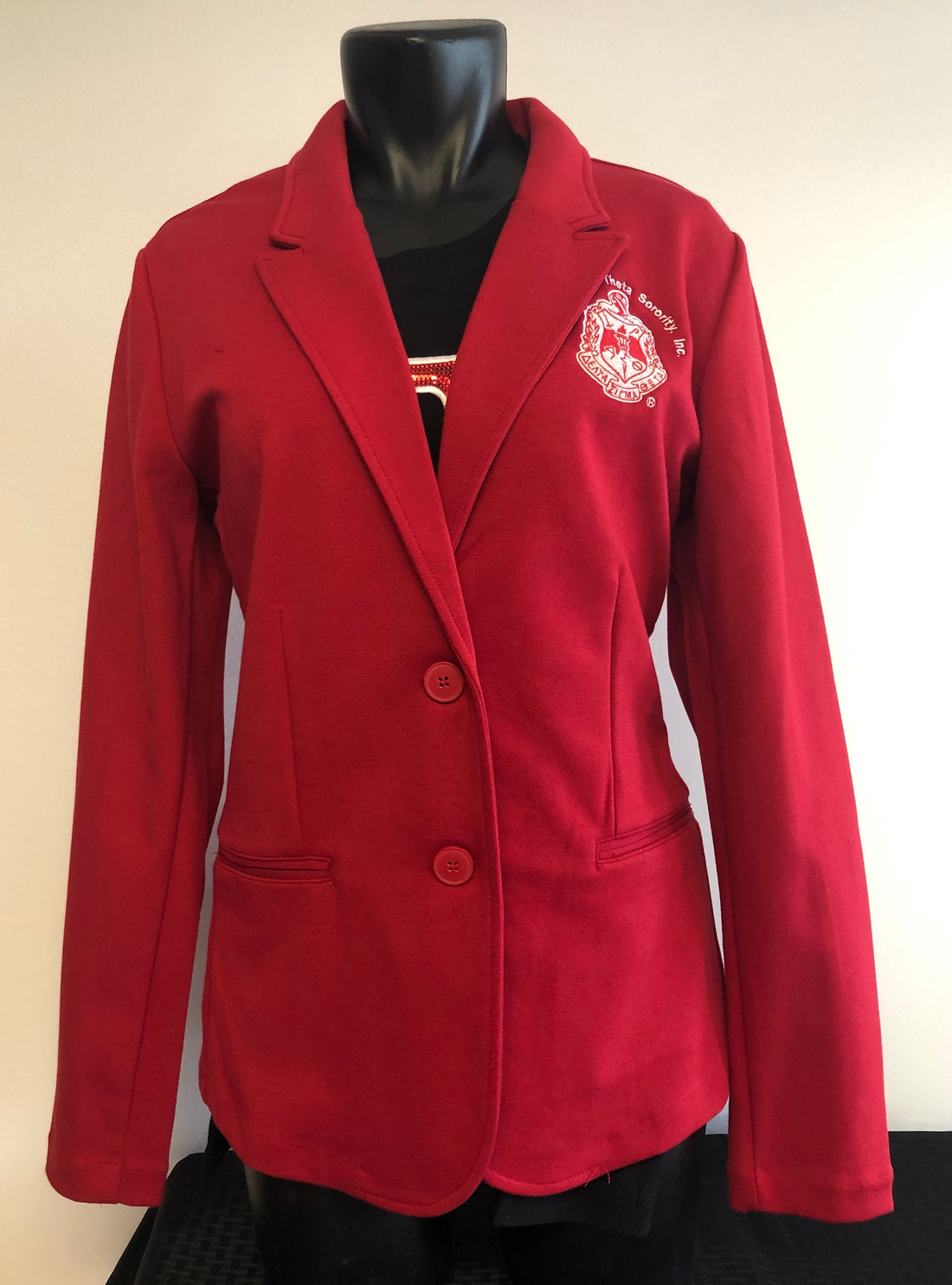 Delta Red Knit Blazer