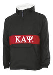Kappa Classic Striped Pullover Jacket w/Hood - Black/Red