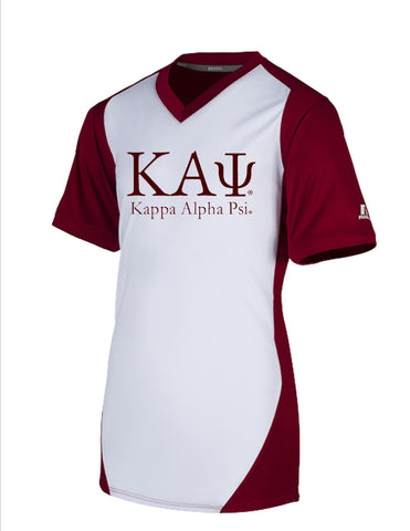 Kappa Crimson & White V-Neck Jersey
