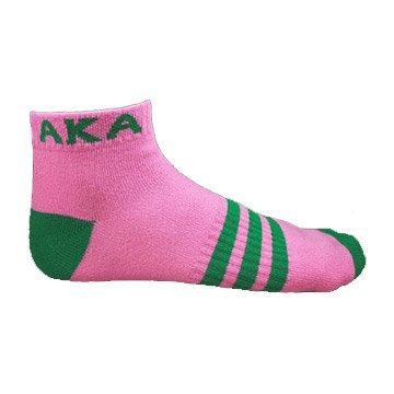 AKA Socks Ankle Pink & Green